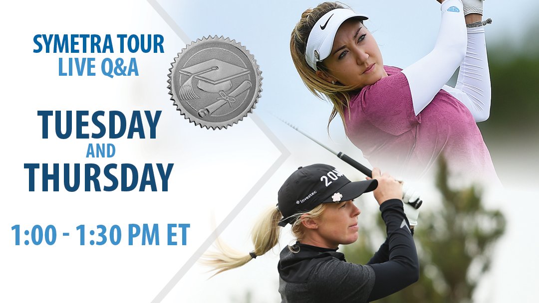 📺 Live Q&amp;A
⏰ 1 p.m. EST
📆 Tuesday and Thursday
🏌🏽‍♀️ <a href="/freewilly_jilly/">Jillian Hollis</a> and <a href="/StephMeadow20/">Stephanie Meadow</a> 
 
#Road2LPGA #AskJillian #AskSteph #GraduateWeek