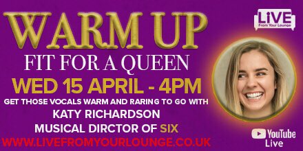 Ever wondered how the queens of Six warm up for a show?! Well here’s your chance to find out as Six’s Musical Director <a href="/KatyRR/">Katy Richardson (she/her)</a> takes you through the process! PLUS if you fancy a one on one with Katy then be sure to check out katyrichardsonmd.com/coaching for more deets!