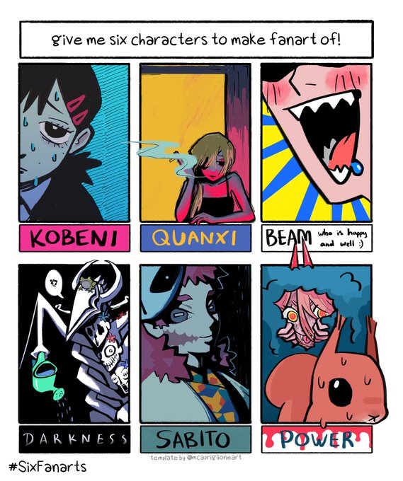 Heres my #sixfanarts ! One of these do not belong.... 