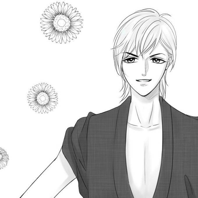 すもも先生(@kasugasumomo)のワンナイトラブ♡『熱帯夜。』のイメージイラストたちコネコネ中( ..)φ

チャラ男の翼くんはちょっとたれ目にしました( *'艸`)
本編はコチラ♡↓
https://t.co/K7pppzT6MK 