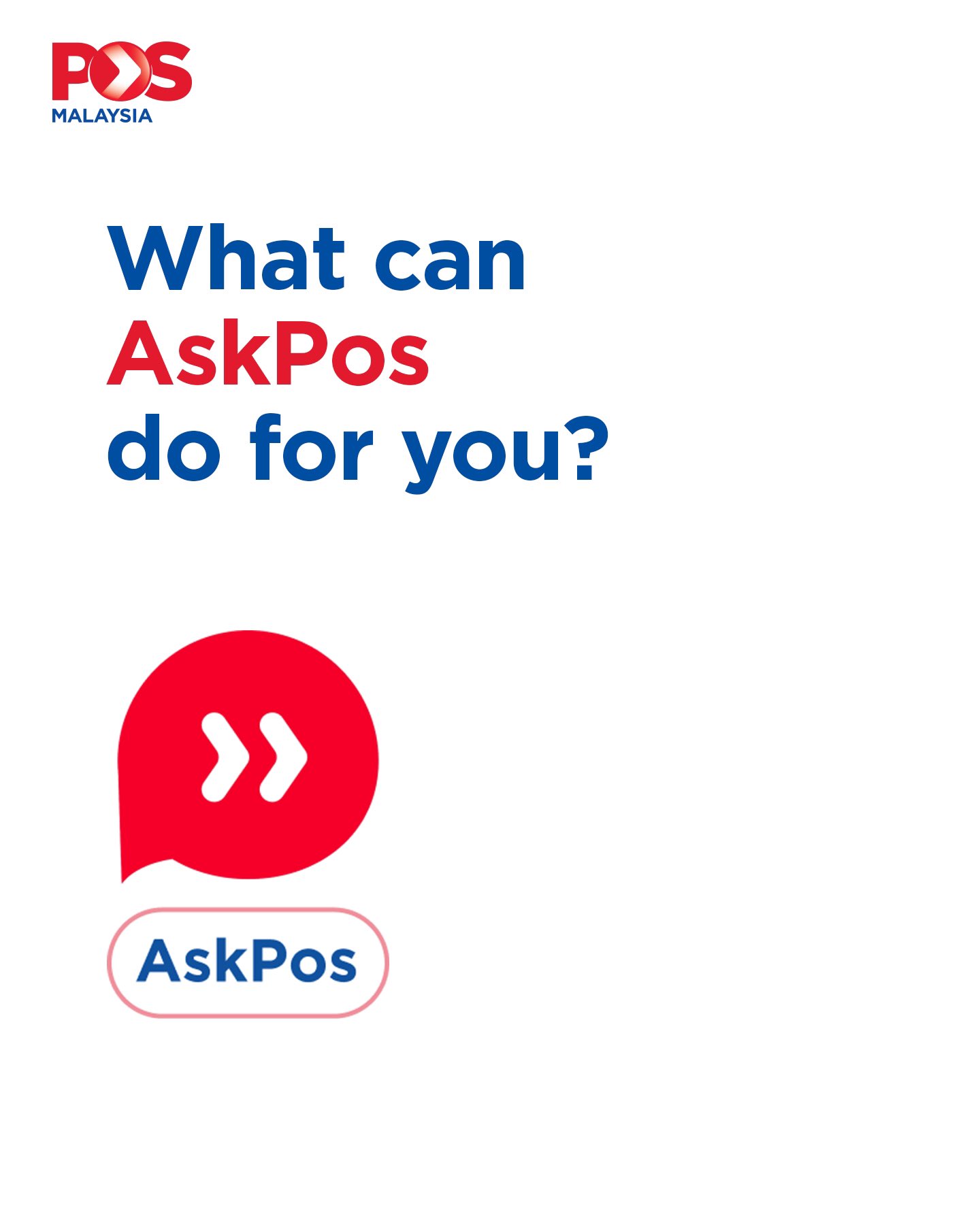 Pos Malaysia Berhad On Twitter Askpos Is Our Friendly New Chatbot Use Askpos To Track Your Mail Using Our Track Amp Trace System Locate The Nearest Place To Drop Off Or Pick