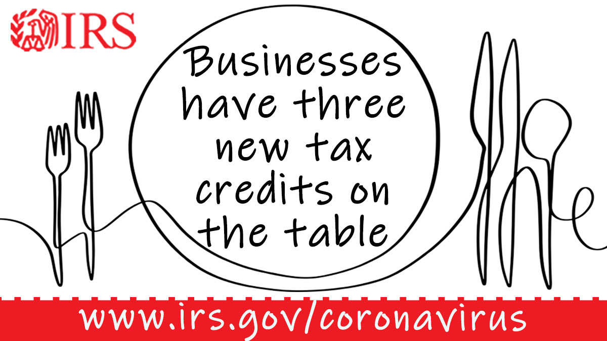 As a business owner, are you worried about the future of your business? Check out new #IRS credits designed to help you: 1) Paid Sick Leave 2) Paid Child Care Leave 3) Employee Retention. go.usa.gov/xvjbp #COVIDreliefIRS