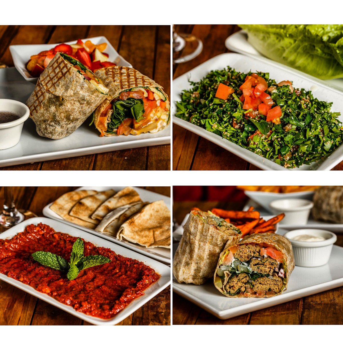 mezzagrille's tweet photo. Serving #curbsidepickup #ubereats  Delicious #taboli #veggiewrap #kuftawrap #redpepperdip. All freshly made!! #mezzagrille #supportlocal https://t.co/LJfKQuLT7V