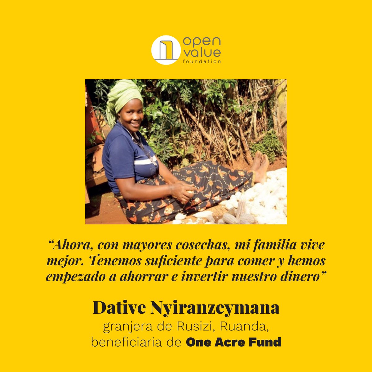OpenValueFound's tweet photo. Gracias al apoyo de @OneAcreFund, las cosechas de Dative han aumentado tanto que hoy no solo tiene suficiente para comer, también puede ahorrar e invertir. Descubre el impacto y a los beneficiarios de este #ProyectoOVF aquí: https://t.co/o9fES84F0j https://t.co/gPOtV1gn6D