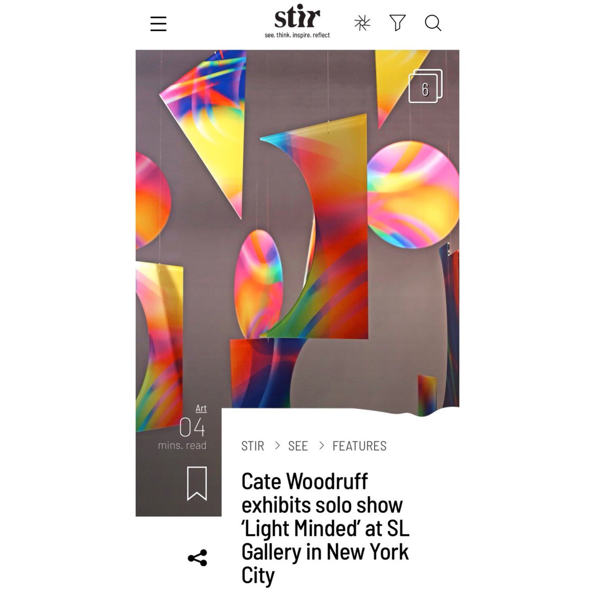 slgallery_nyc's tweet photo. A big thank you to Shraddha Nair for this lovely review of Cate Woodruff‘s “Light Minded” for @stir_world magazine 💕 https://t.co/dwHGc7JmhF #art #contemporaryart #lightart #photograghy #artreview #artcollector #slgallery #sculpture https://t.co/NkzfPpvk8b