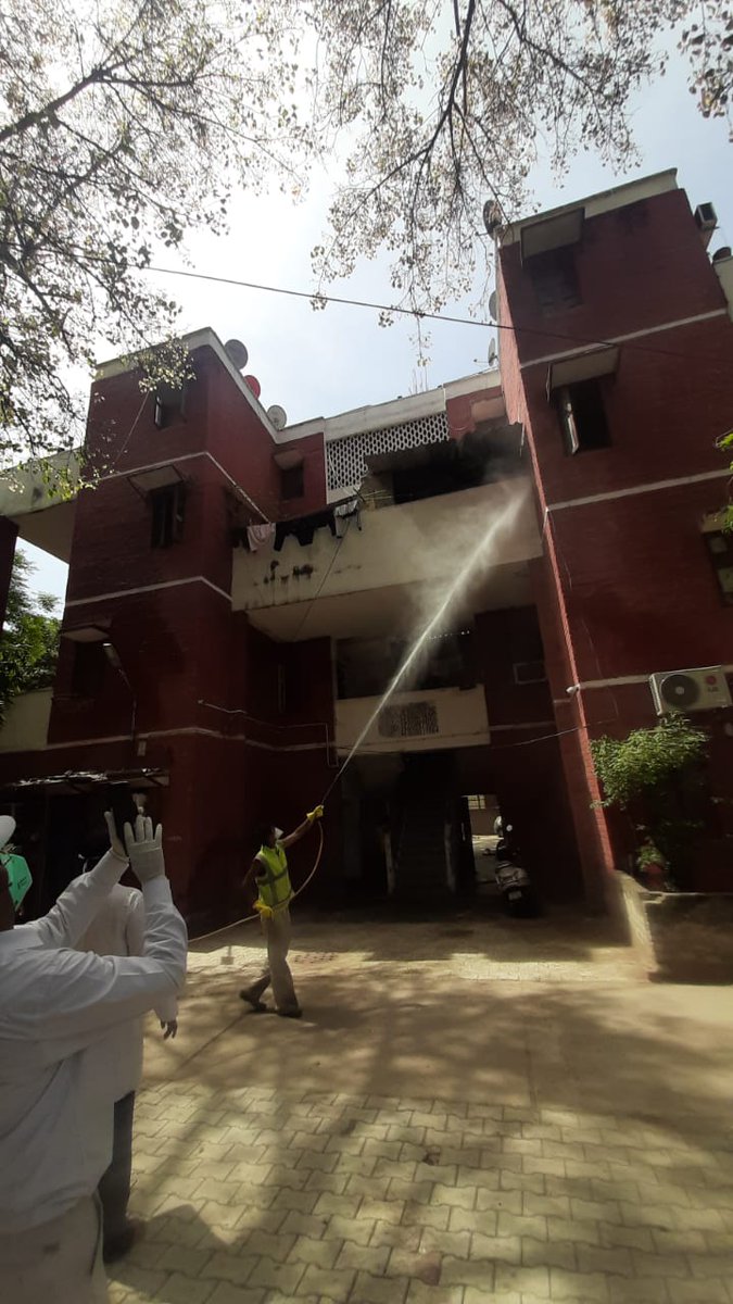CoronaVirusUpdate #NDMCFightsCoronavirus #NDMC drive for #disinfection at Kali  Bari Marg, today., image size:675x1200