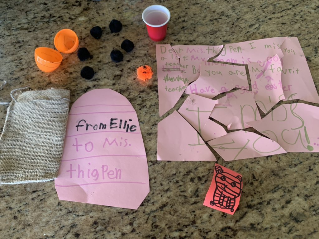 “My mom is a good teacher but you are my  favorit teacher.” Sweetest little Easter present left at my front door from a firstie! #gisdgr8ness <a href="/oakwoodsschool/">Oak Woods School</a> #kindnessistimeless