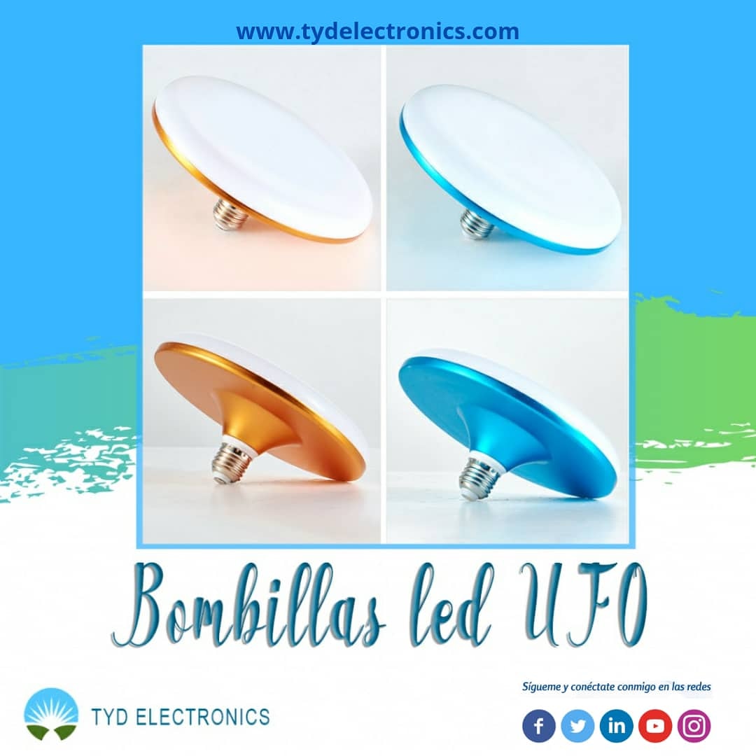 TYDElectronics's tweet photo. Ilumina tus ambientes con seguridad y protección usando Bombillas Led UFO💡y disfruta de:
.
✅ Durabilidad:50.000horas.
✅Ahorro de energía.
✅Alta luminosidad.
✅Potencia: 8w-50w.
✅E27, Luz LED. 
.
💻https://t.co/RXfDyoGiJs
📱+86 18929358991
.
#bombillasled #lucedled
#bombillas https://t.co/jkYLcYr1FY