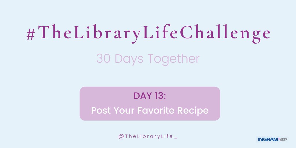 TheLibraryLife_'s tweet photo. 🌟 #TheLibraryLifeChallenge Day 13: Post Your Favorite Recipe
__
#librarytwitter #librarylife #librarian https://t.co/SbetNIUZm7