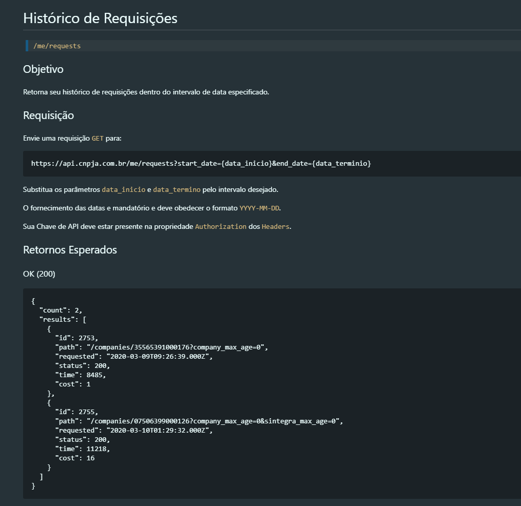 cnpja's tweet photo. Consulte o histórico de todas suas últimas requisições com a rota /me/requests

Disponível na documentação completa:
https://t.co/uNCfAlysIq

Site oficial:
https://t.co/124NcoceWg

#cnpja #api #cnpj #receitafederal #simplesnacional #sintegra #webservices https://t.co/FRj4BF9nSJ