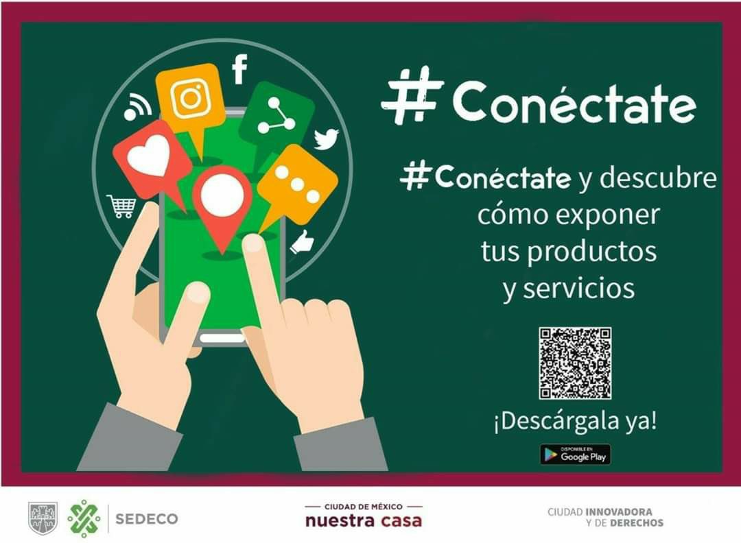 LaraPaola1's tweet photo. Para ayudar a la ciudadanía durante la #EmergenciaSanitaria por #COVID19, @Sedeco_CDMX y #FlightCapital lanzan la aplicación #Conéctate, 🤳🏽 como alternativa para comercializar productos, conectar con clientes, 🤝 hacer trueque y ofrecer o conseguir empleo. ✍🏽 #QuedateEnCasaCDMX https://t.co/iqHcjQVqLd
