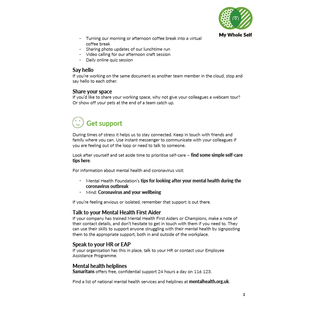 We are experiencing some unprecedented times at the moment and we realise this is a difficult time for many. For anyone who needs it, here are some mental health tips from <a href="/MHFAEngland/">MHFA England®</a>. 

For further information and more useful resources, click here: bit.ly/2wyJx0e