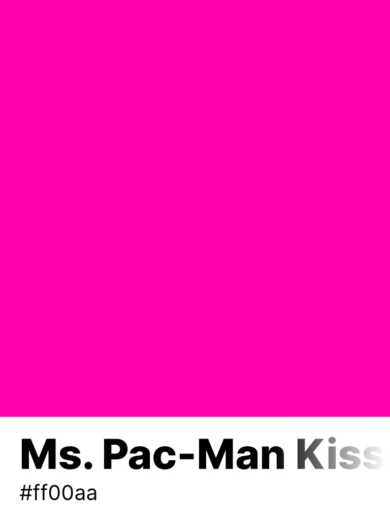 color_parrot's tweet photo. #Ms._Pac-Man_Kiss #ff00aa https://t.co/mM6YQiAunO