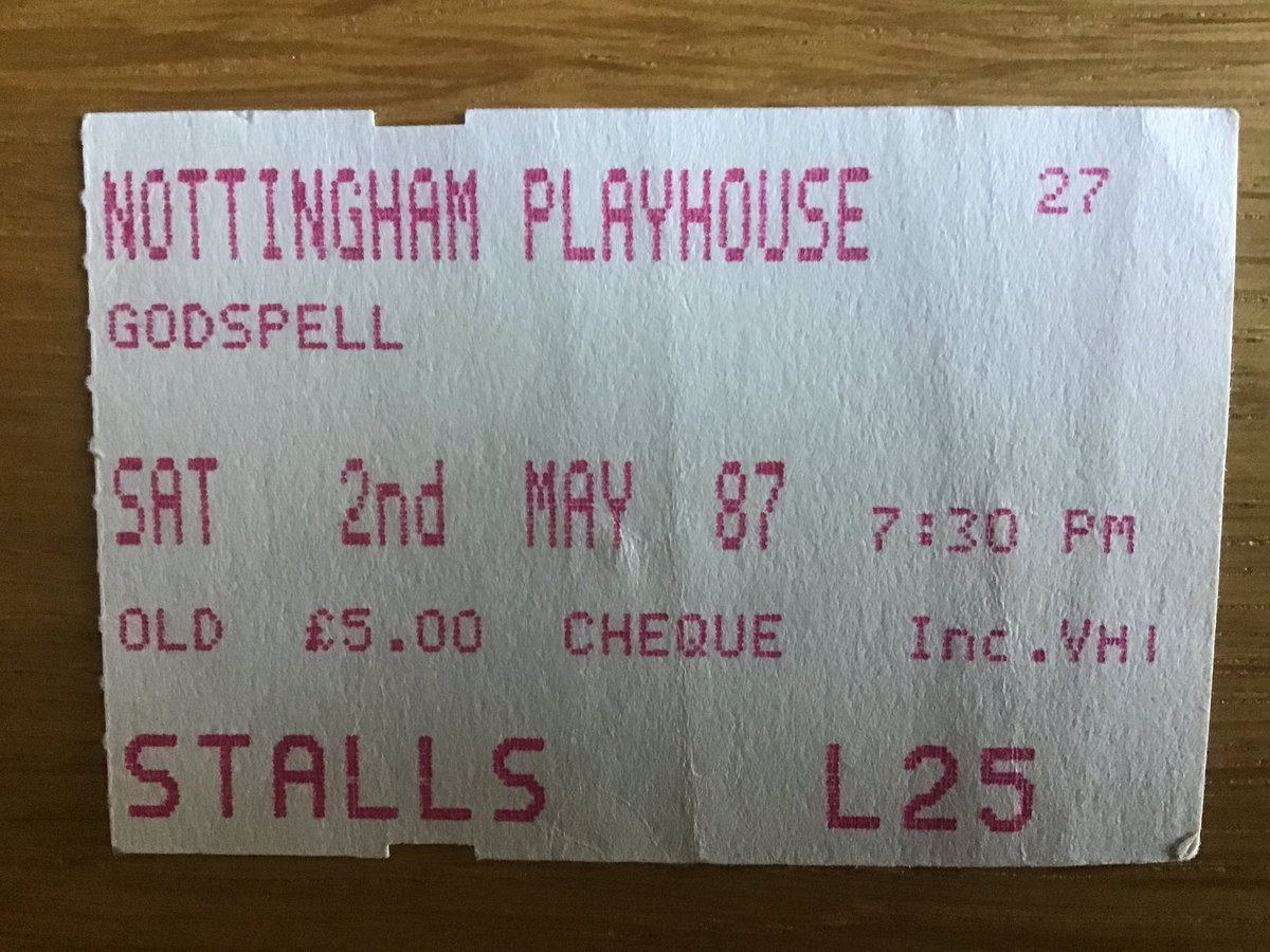 TheatreFlashba1's tweet photo. Looking back at old theatre programmes: Godspell. May 1987 @NottmPlayhouse @garethsnook #SophiaWinter @gl3nnc4rt3r @WillBrenton @McKennaSusie #ulrikabutt #tinadoyle #jasonhart #sharonpower #anthonypsaila https://t.co/QCS4Zq1mZZ