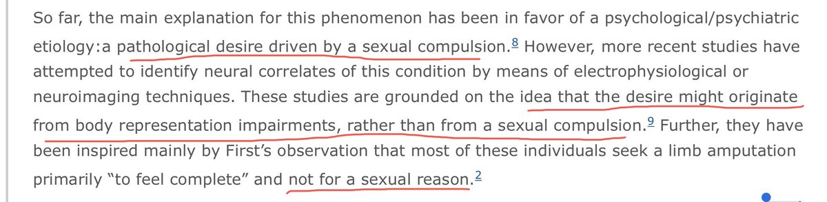 Similar to Gender Dysphoria there seems to be a desire to de-sexualise the motivation, emphasise the argument it is “hard-wired”.