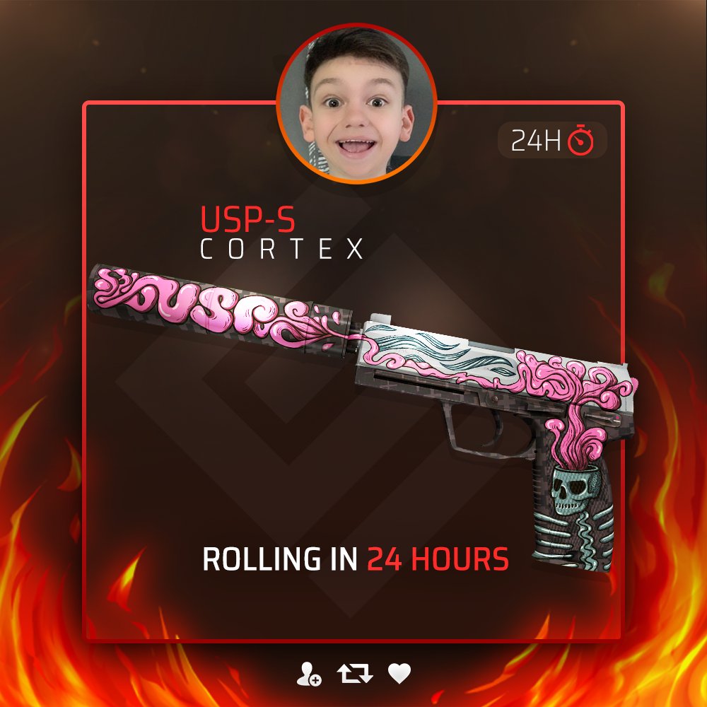 yungshapez's tweet photo. 🎁 $7 USP-S | CORTEX GIVEAWAY

Enter now:
 - Retweet &amp; Follow me
 - Like &amp; Comment: https://t.co/1OQfShXsW2

⏰ 24 HOURS - GOOD LUCK! https://t.co/4exYYzV7IT