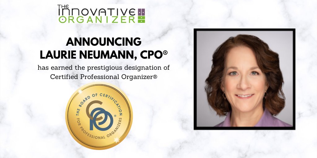 InnovOrganizer's tweet photo. Excited to share that I've earned my CPO®! Fewer than 10% of professional organizers worldwide have received this designation. Honored to be part of this group of professional organizers! 
#napopro
#certifiedprofessionalorganizer
#napochicago
#theinnovativeorganizer https://t.co/BKL06mTBJO