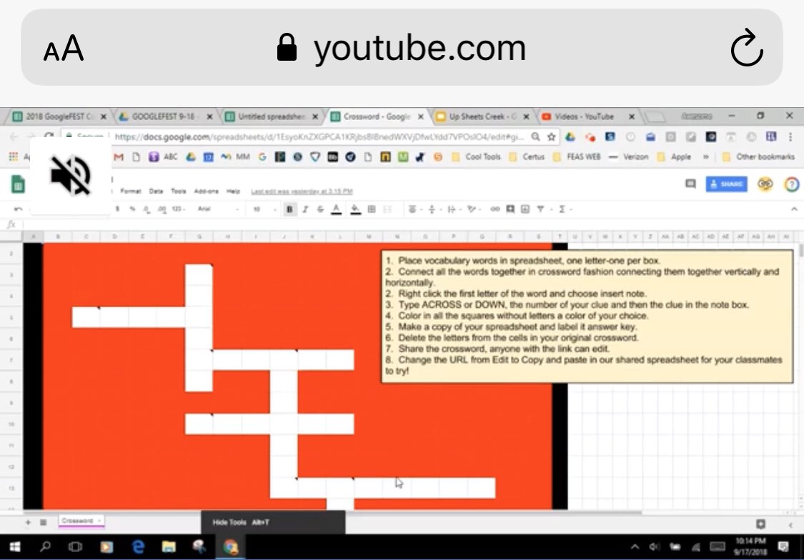 yankeesgirl4ev's tweet photo. During remote learning, we have been getting to the #topofthetaxonomy and having students create! Have students create and share their own crossword puzzle on Google Sheets. #shinebrightedison #jmiknights
https://t.co/RenBOYdHKz https://t.co/C0xmZbmfXG