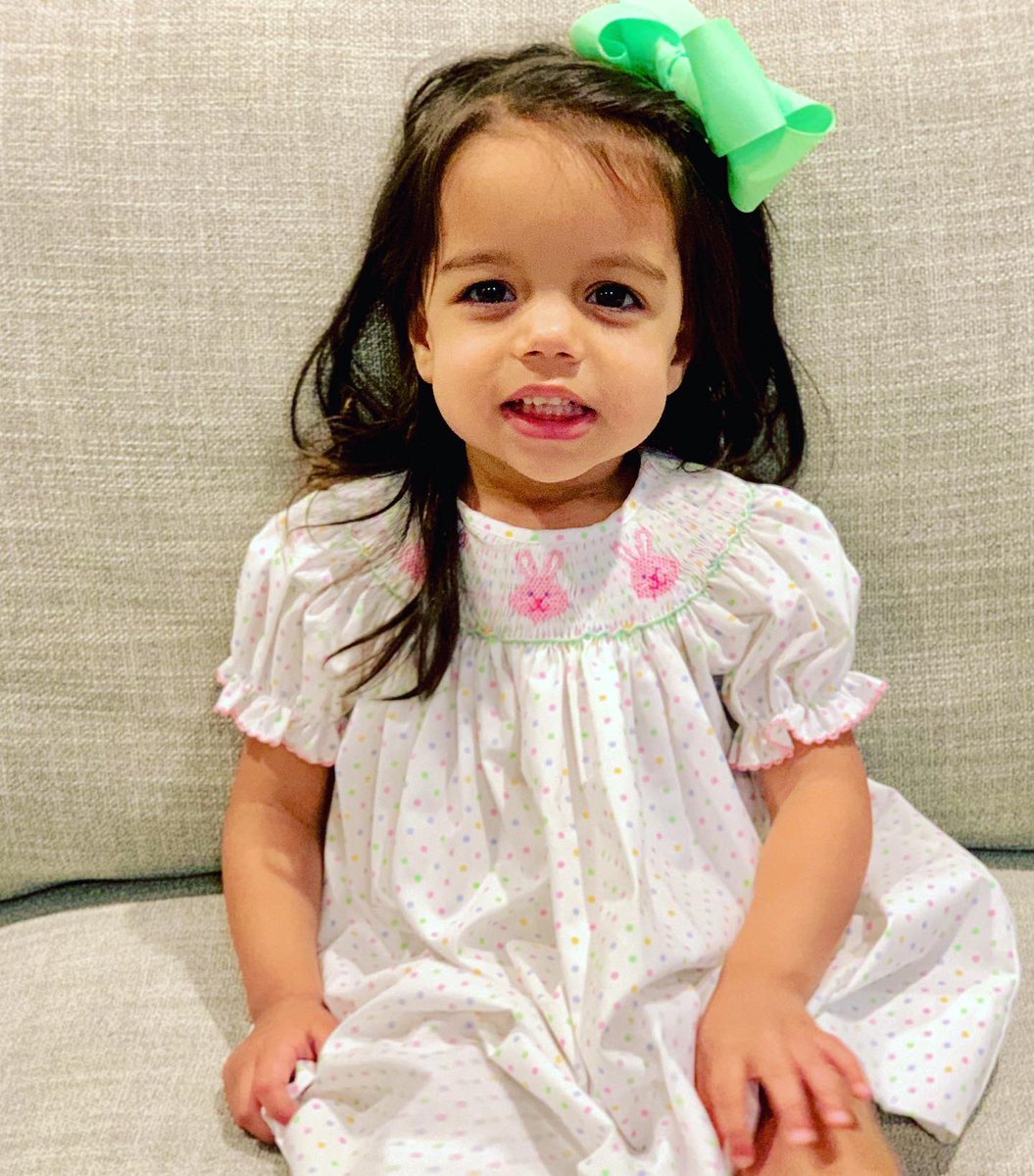We couldn’t go anywhere, but she sure looked cute anyway! 🐣🐇🌷 #Easter2020 #penelopejaymes