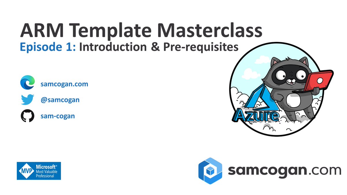 samcogan's tweet photo. If you're looking to lean how to deploy Azure Resources using ARM templates I've just started a new video series on learning ARM templates from scratch, episodes 1 and 2 are online now - https://t.co/ZeNDqsqc5R https://t.co/3knaUKjb1y