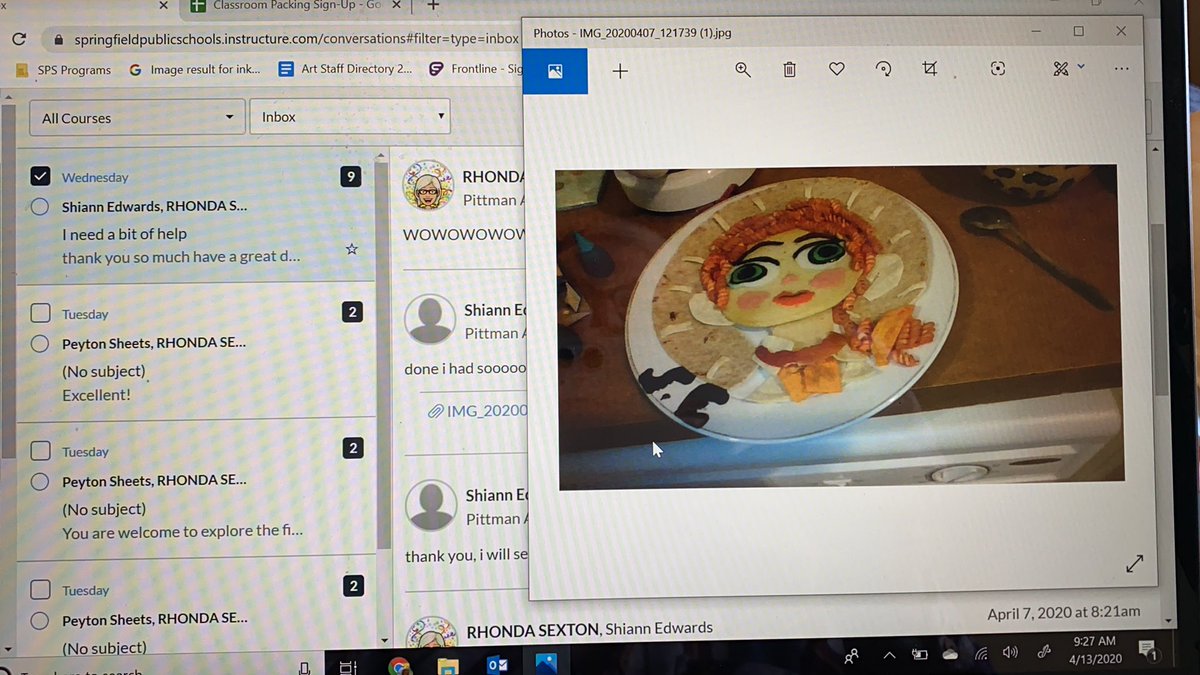 rsimontech's tweet photo. I love this student art from last week’s Arcimboldo unit “Playing with Your Food” #MondayMotivaton #spsathome https://t.co/frCCtX3SHz