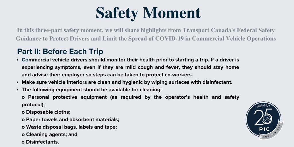PICAlberta's tweet photo. Your daily PreTrip should begin with YOU!! #SafetyMomentMonday https://t.co/Ur3KA8Odmz