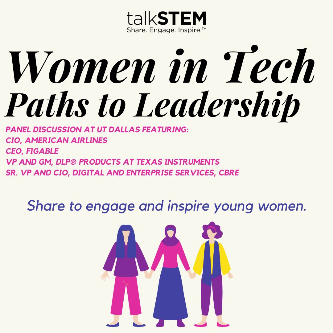 talkingSTEM's tweet photo. Need motivation this Monday? Check out our Women in Tech Panel on YouTube and hear stories from 4 women in the tech field. Share and brainstorm with your young techs, too!
https://t.co/WJ463SBuqM
#womenintech #womeninstem #WomenWhoCode #stemeduation #stem #MondayMotivation https://t.co/QjaGIYrzCz