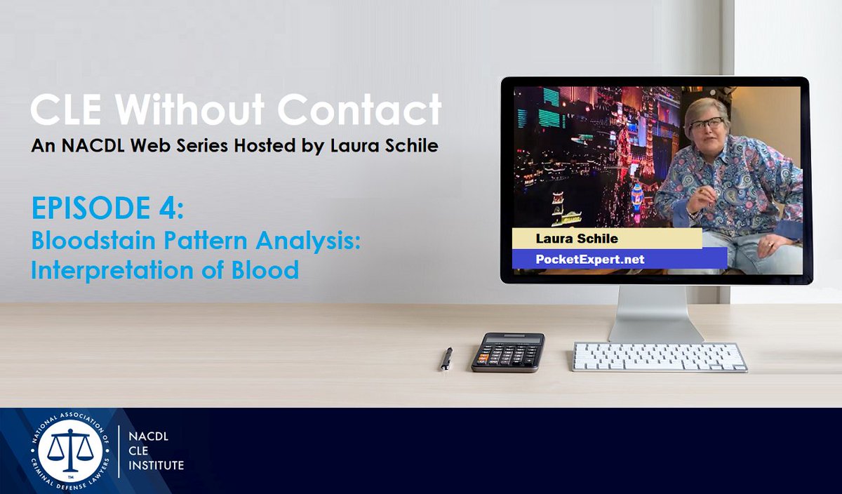 EPISODE 4: "Bloodstain Pattern Analysis: Interpretation of Blood" featuring <a href="/Schile_Laura/">Laura Schile</a> <a href="/PeteValentin4n6/">Peter Valentin</a> <a href="/NACDL/">NACDL</a> | Watch it: nacdl.org/Event/CLE-With…