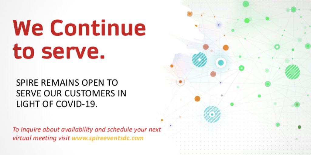 spireeventspace's tweet photo. #SPIREdc remains open to serve our customers in light of COVID-19. https://t.co/n8fO31ckeB