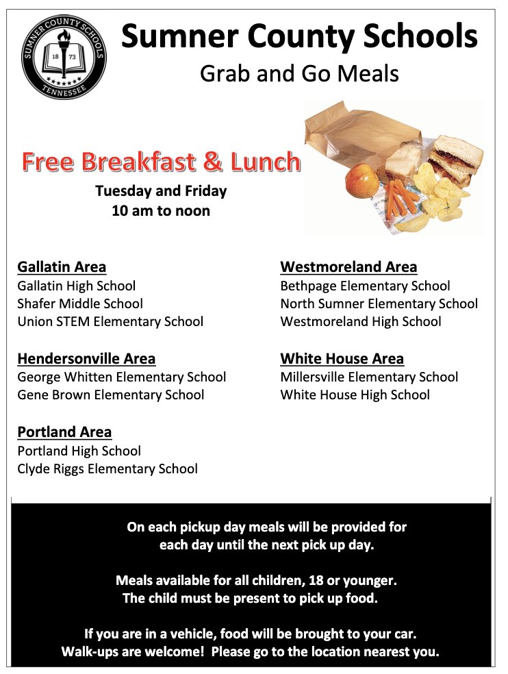 GreenWavePride's tweet photo. Grab and Go meals have changed a little.  Please look at the image to see if your location had any changes. https://t.co/sUl4KLeulG