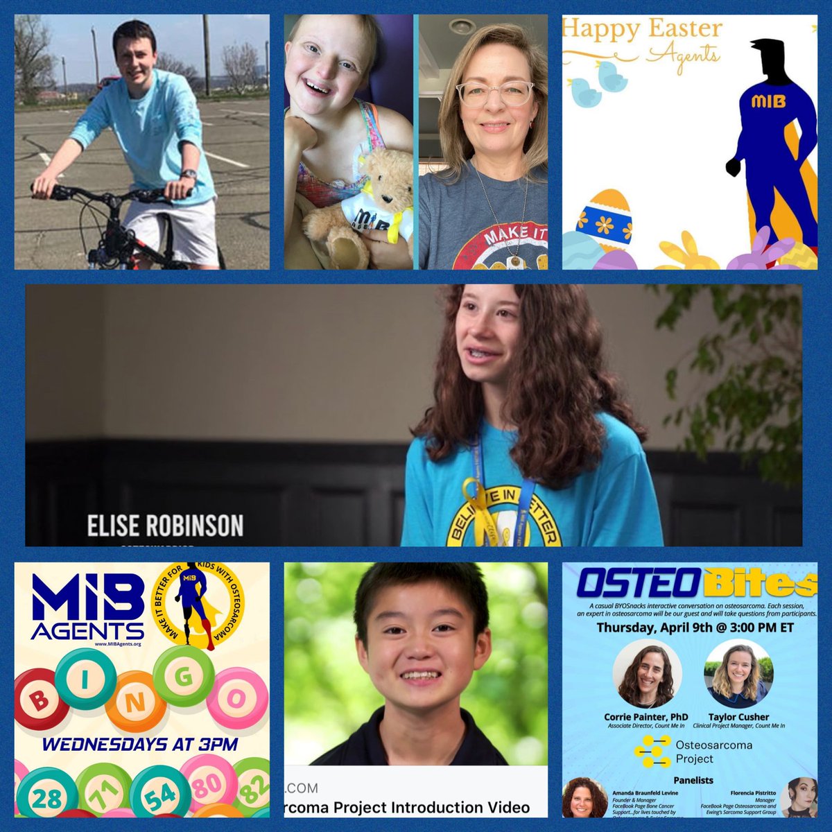 AgentsMIB's tweet photo. MIB Last Week:
MON:#FACTOR20 Video! https://t.co/WvQfxWyBV6
TUE:Support for Agent V
WED:BINGO! All welcome! https://t.co/HSXSSRFoTe
THU: OsteoBites w @the_osproject https://t.co/bscZaTIXNZ
FRI: FamFund Jack https://t.co/mpoOTB5WOj
SAT: What OS Kids know #covid19
SUN:Happy Easter! https://t.co/eddIMZj2ed