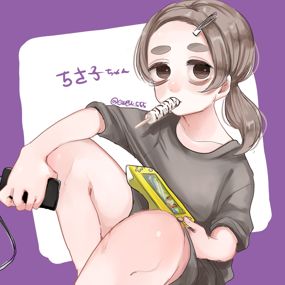 オリキャラのちさ子ちゃ描いたので過去絵添え 