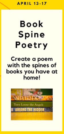 monarchsread's tweet photo. School Library Month is in full swing! This week make some book spine poetry and tag us! #schoollibrarymonth #plcsgreat #makeithappenplhs https://t.co/aWhiKd7mCJ