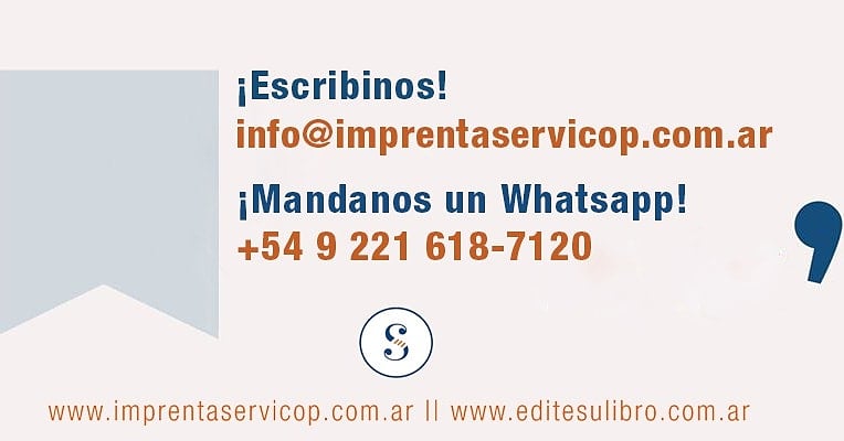 ImpServicop's tweet photo. Seguimos trabajando online!
Si querés avanzar con el diseño, la edición o las correcciones de tu libro, o aprovechar nuestra promo del 15% de descuento para publicarlo, comunicate con nosotros así te contamos cómo seguir tu proceso de forma digital! https://t.co/IKZBnP1vTz