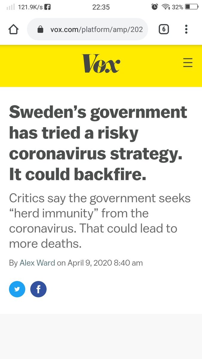 END OF THREADDikhuatiri strategi  bakal memakan diri  https://www.vox.com/platform/amp/2020/4/9/21213472/coronavirus-sweden-herd-immunity-cases-death