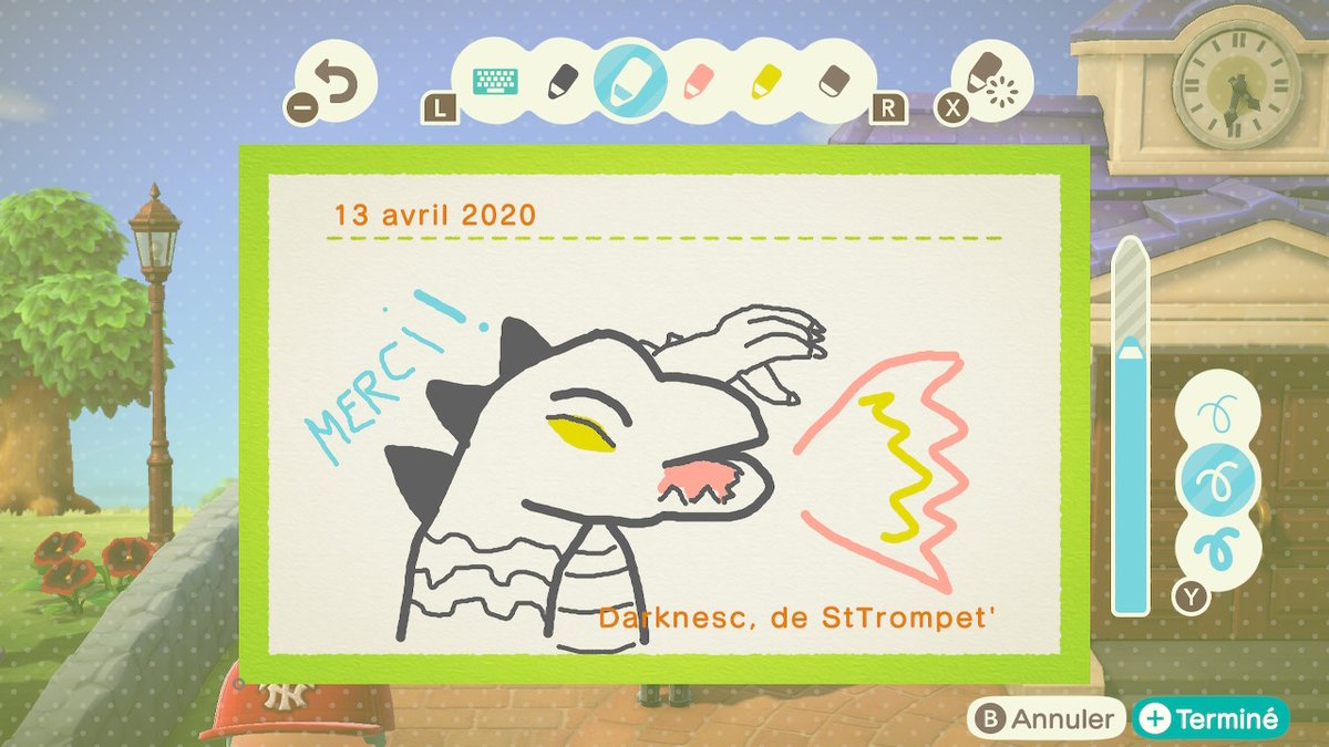 SonneLaMort's tweet photo. Merci pour le gros lézard ! #ACDrawing #AnimalCrossing #ACNH #NintendoSwitch https://t.co/PPft6Mlqif