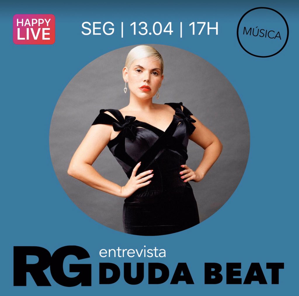 IZAZcc's tweet photo. Pra começar bem a semana, hoje às 17h tem #HappyLive do @rgsite, entrevistando @dudabeat! Envie sua pergunta na dm do RG e não esqueça de assistir 💝 #Live https://t.co/sa8Uk3sNG9
