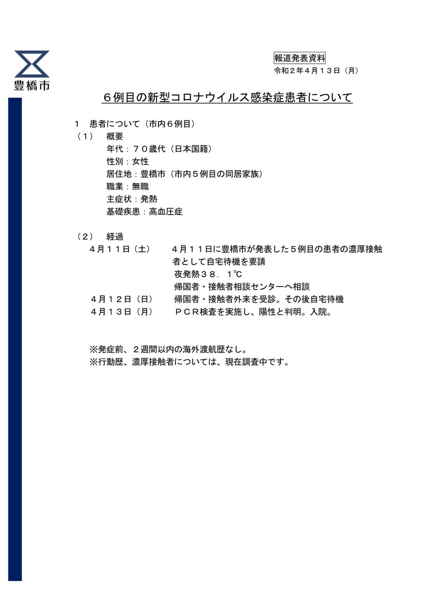 コロナ 者 豊橋 感染 【速報】愛知の新規感染170人…新型コロナ 名古屋62人