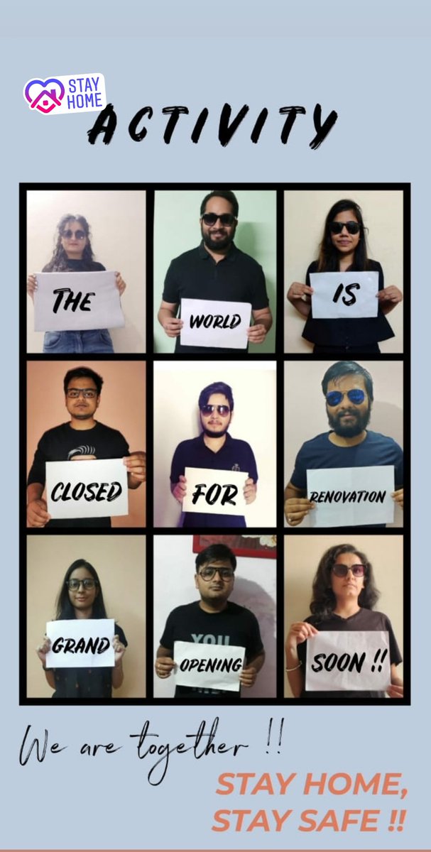 kanchanHansraj's tweet photo. #covid19 #gocreative #lockdownactivity #teamactivity #stayhome #WeAreUnited  @SarvOfficial https://t.co/QfAe33qRqa