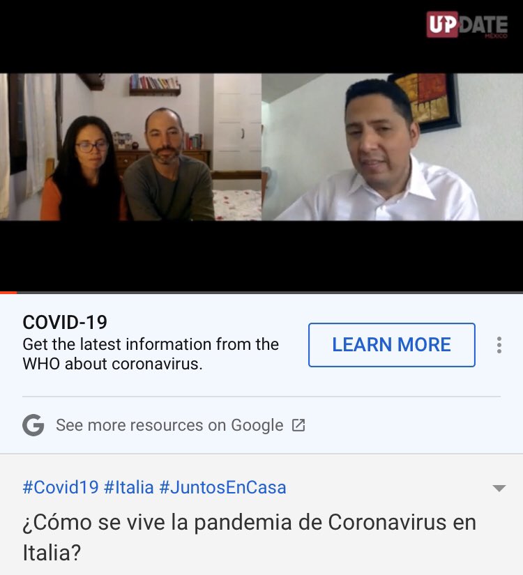 ¿Cómo se vive la pandemia de #Coronavirus en Italia? 

Thank you <a href="/gamolo79/">Gabriel Morales</a> for @UpdateMexico 

youtu.be/TvYI5KNdyPE via <a href="/YouTube/">YouTube</a> #covid19 #italia #juntosenlacasa