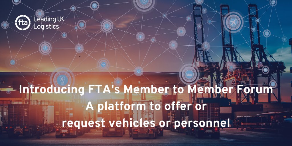 LogisticsUKNews's tweet photo. ICYMI: We are delighted to launch our Member to Member Forums.
If you have personnel or fleet resources available for hire, or vice versa, this is the place to look.
Get started and join the conversation today: https://t.co/J2CWlwTBy3
#LogisticsHelpsLogistics #Covid19 https://t.co/z8QsUH5JDi