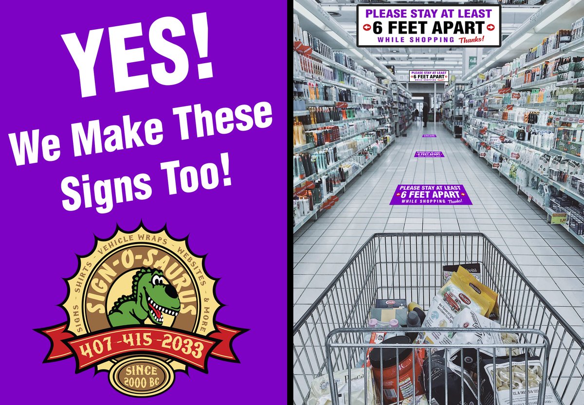 signosaurus1's tweet photo. #Signs #Social-distancing #Banners #Yard Signs #A-Frame Signs #Floor Decals https://t.co/iOH49nk20w