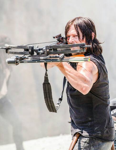 Guntie 自制 على تويتر クロスボウめっちゃかっけぇすね ウォーキングデッドでダリルがちょいちょい使うモデル変わってますけど ストックは下に横向きについてるのが現代クロスボウな様ですゾ