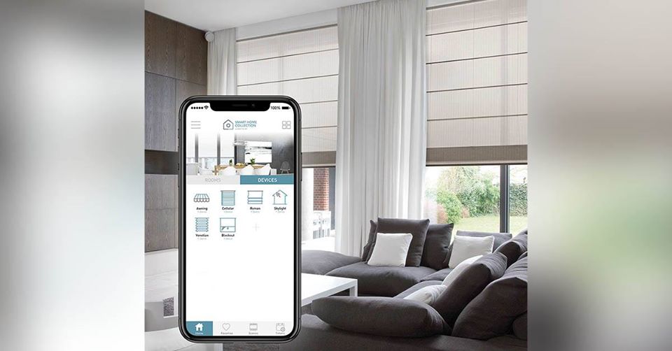 It's the small luxuries that make all the difference. Now you can control and schedule the positioning of your smart shades from any mobile device by using the Smart Home Collection app. bit.ly/39gyJkC
