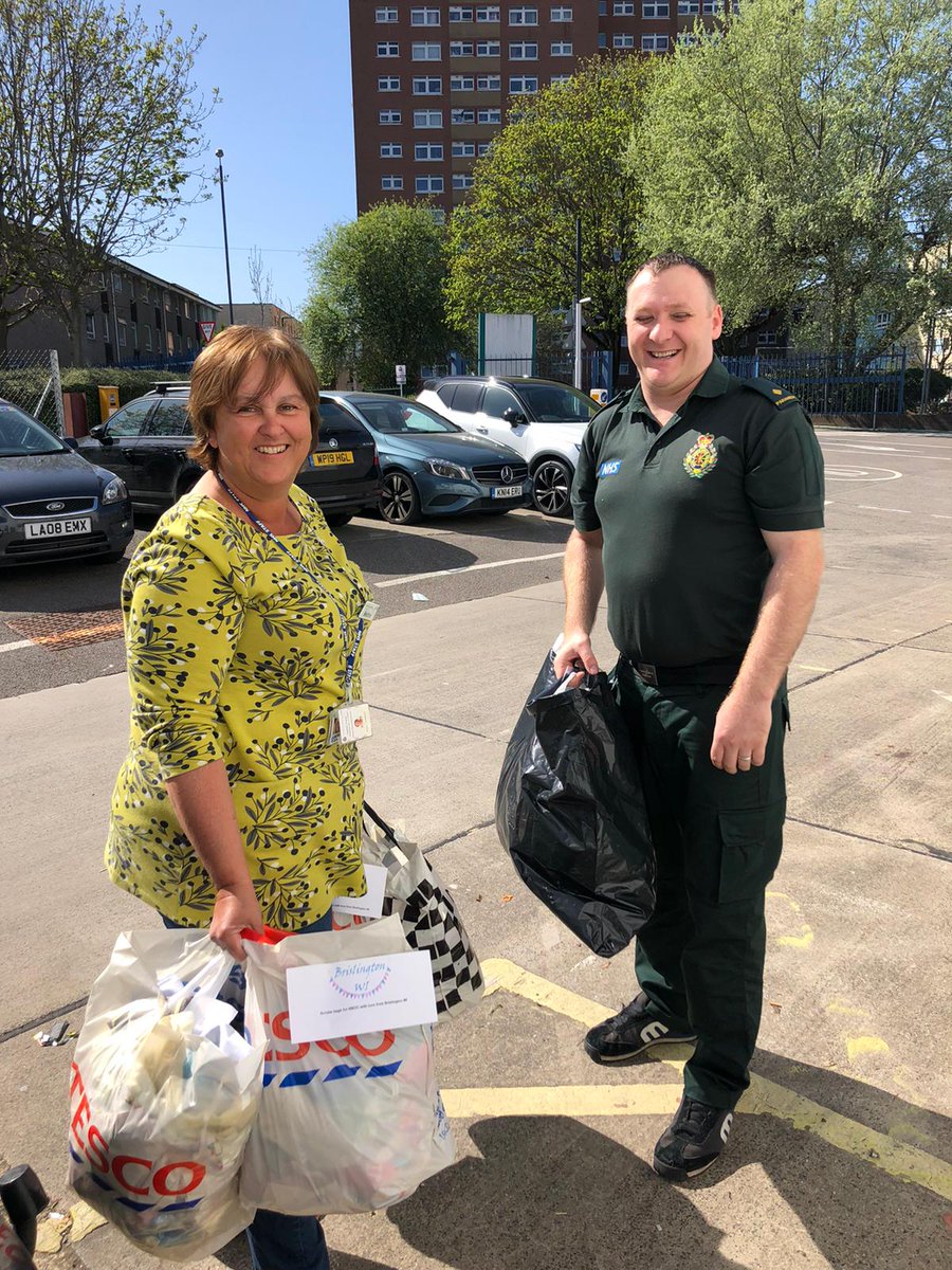 Out and about today dropping off drawstring scrubs bags for operational staff in BNSSG. Huge thanks goes to the dedicated sewing team of #brislingtonWI