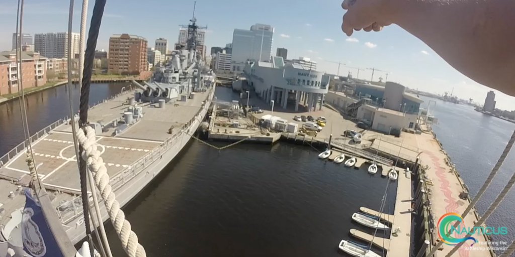 Virtual Adventures: #MaritimeMonday! 

Have you ever seen the views from the very top of a #tallship? Turn today's rainy day into a fun sunny adventure! ☀️

#SchoonerVirginia's Chief Mate, Corey Roy, goes aloft for an exciting aerial tour! ⛵️Tune in: facebook.com/nauticus/