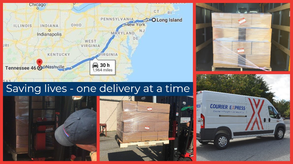 CXDelivers's tweet photo. We just delivered a cargo van full of ventilators from our customer in Nashville, TN to Long Island, NY.
Working together and grateful to serve our communities.
#cxdelivers #essentialservices https://t.co/vL4qCj4Q8a