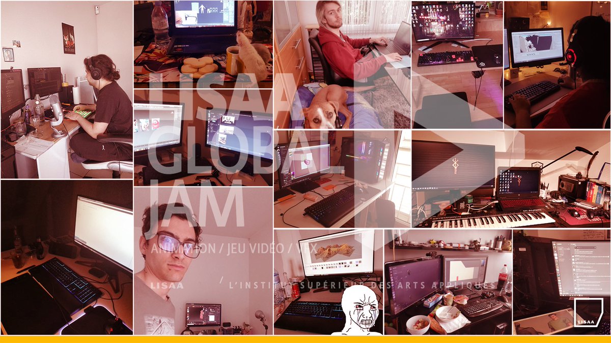 Fin de 48h de JAM à distance avec les étudiants du Bachelor et du Mastère Game <a href="/EcoleLISAA/">LISAA</a> ! Merci aux étudiants pour cette motivation et énergie sans failles. #gamejam #jammersconfirmésetconfinés