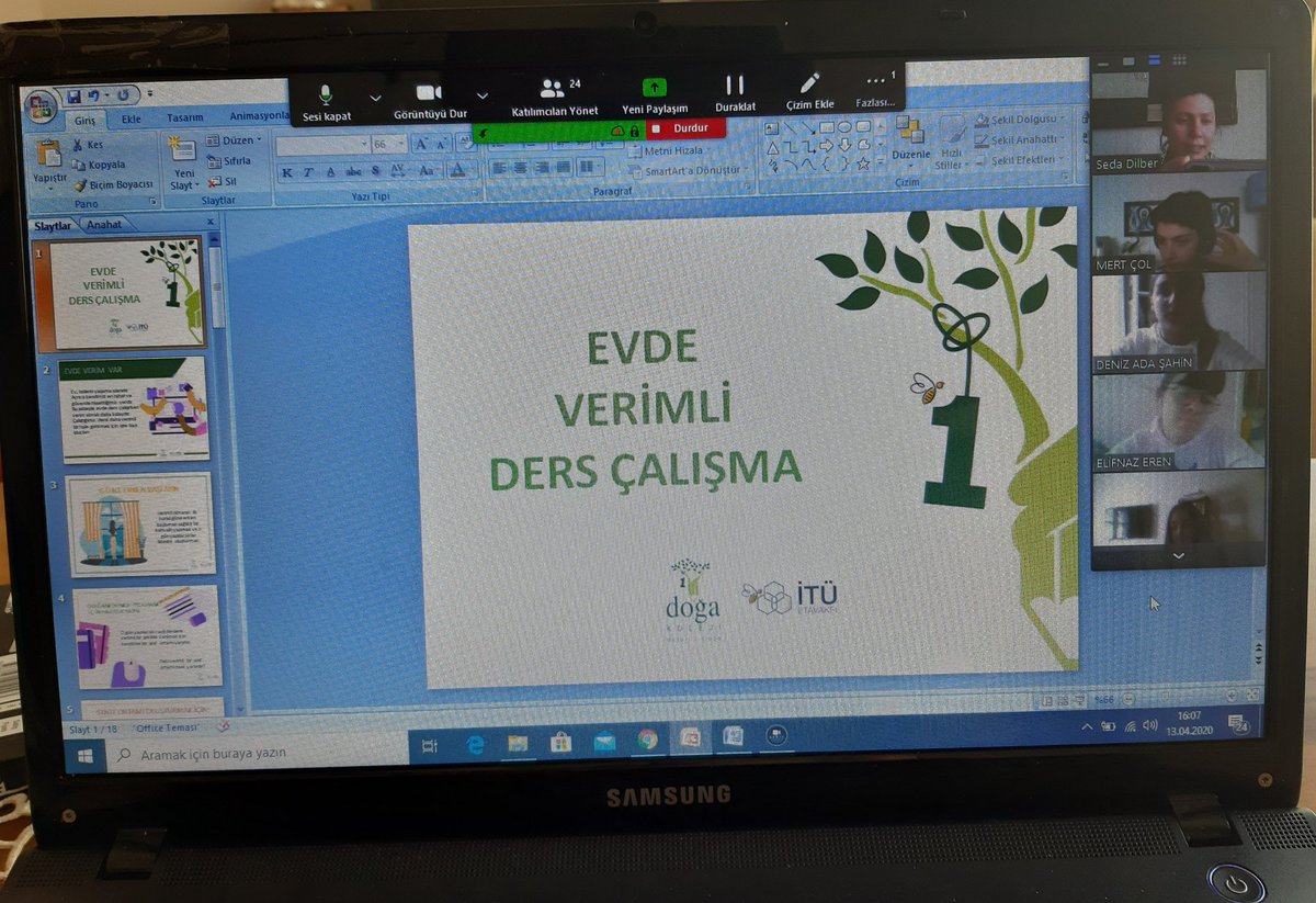 "Doğa'm Evimde"ile Halkali Bilim Doğa Koleji 8.sınıf öğrencilerimize yaklaşan LGS(Liseye Geçiş Sinavı)'ye yönelik "EVDE VERİMLİ DERS CALIŞMA" yöntemleri hakkında bilgilendirme sunumu yapıldı.#doğamevimde <a href="/Dogahalkali1/">Doğa Halkalı Bilim</a> <a href="/eebruoruc/">Ebru Oruç</a> <a href="/ozkanay_/">Özkan Ay</a> <a href="/serozeren/">Serhat Özeren</a>