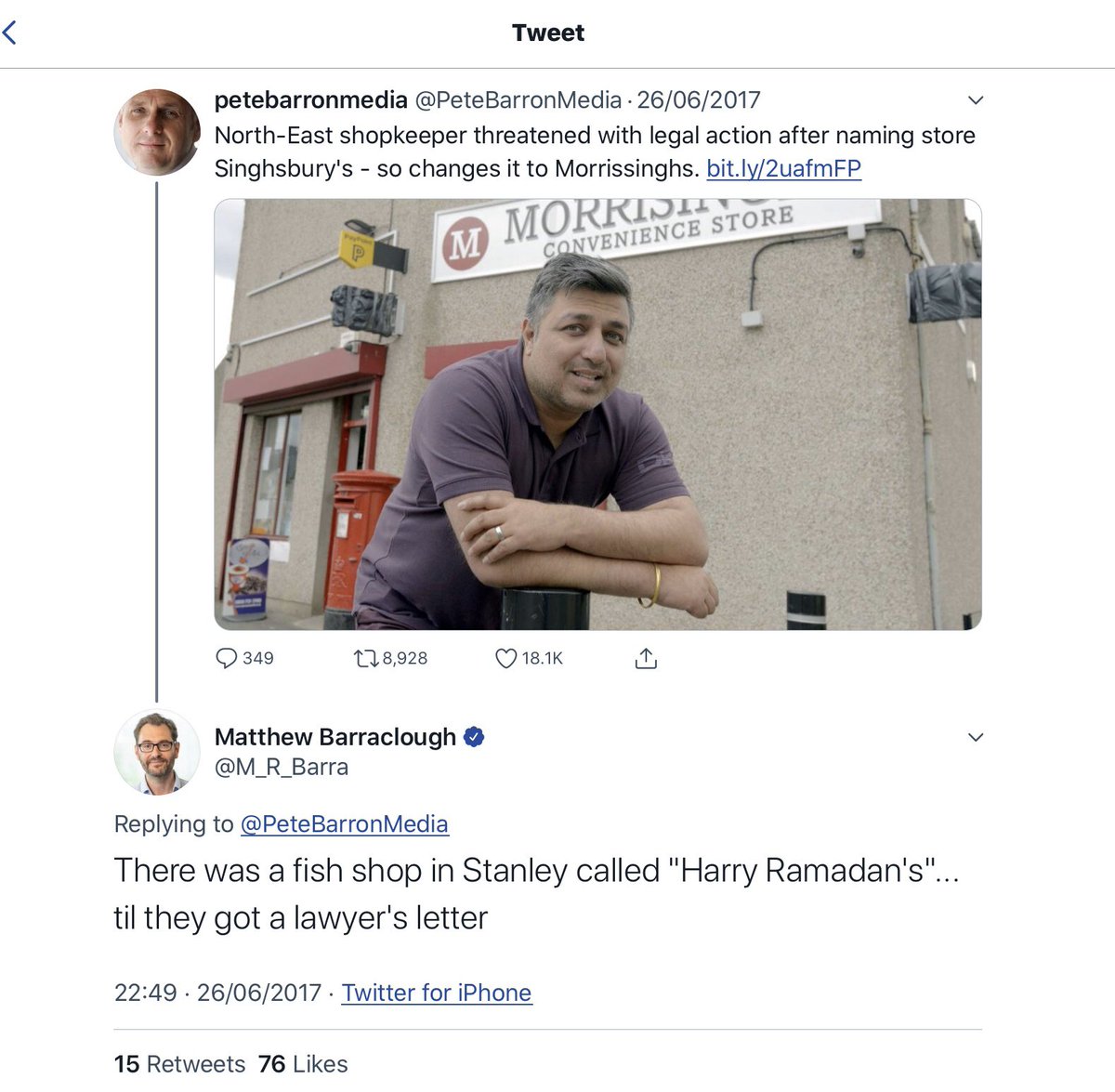 SaltsWalks's tweet photo. Harry Ramadan’s was on Front Street, #Stanley in #CountyDurham &amp; was shut down by the big boys. #PippedAtThePost #SaltAndVinegar https://t.co/HodKkazYOZ